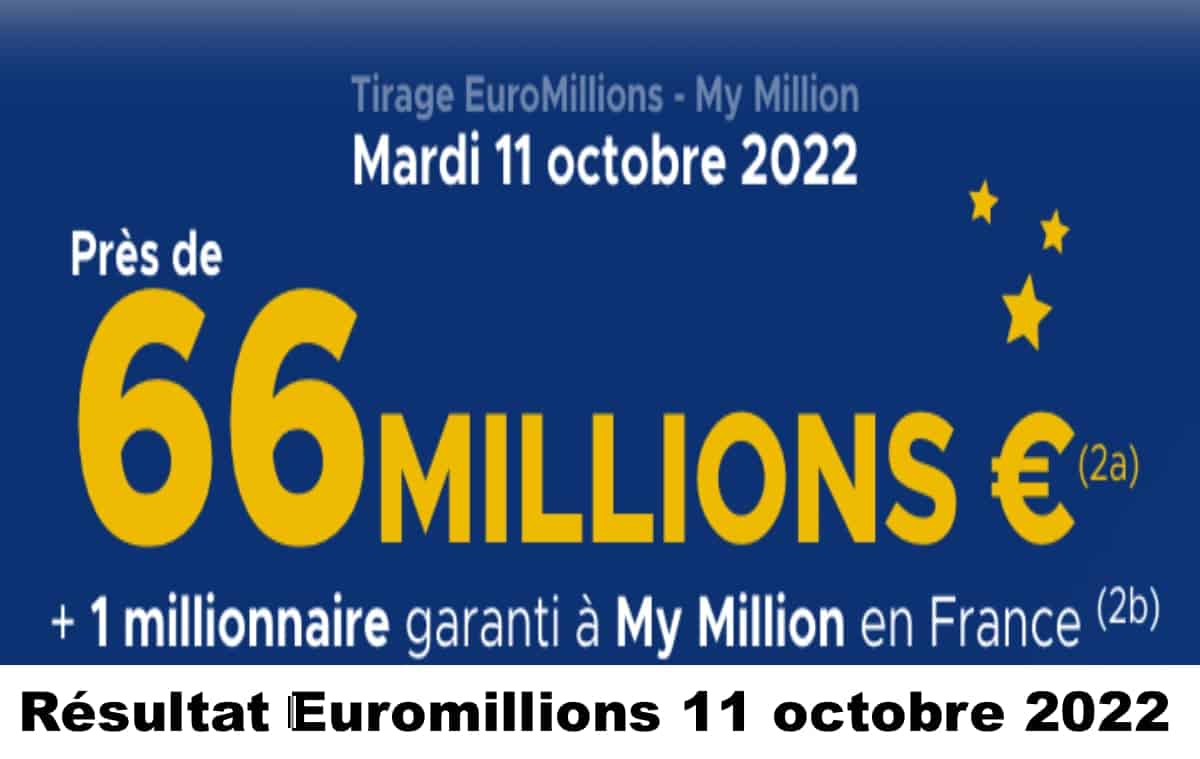 Resultat Euromillion 11 octobre 2022