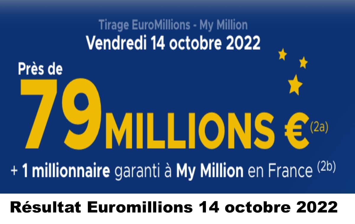 Resultat Euromillion 14 octobre 2022