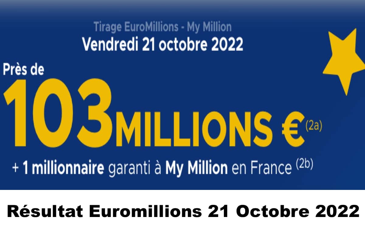 Resultat Euromillion 21 octobre 2022