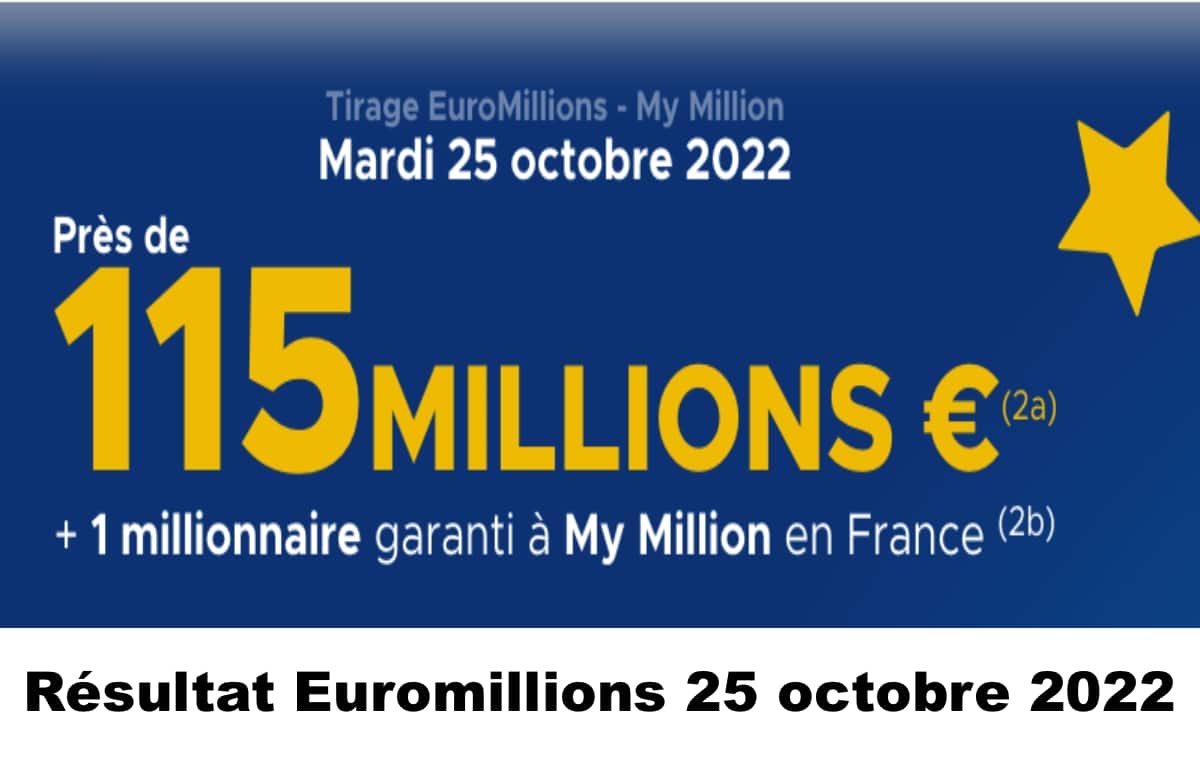 Resultat Euromillion 25 octobre 2022