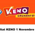 Resultat KENO 1 novembre 2022 tirage midi et soir