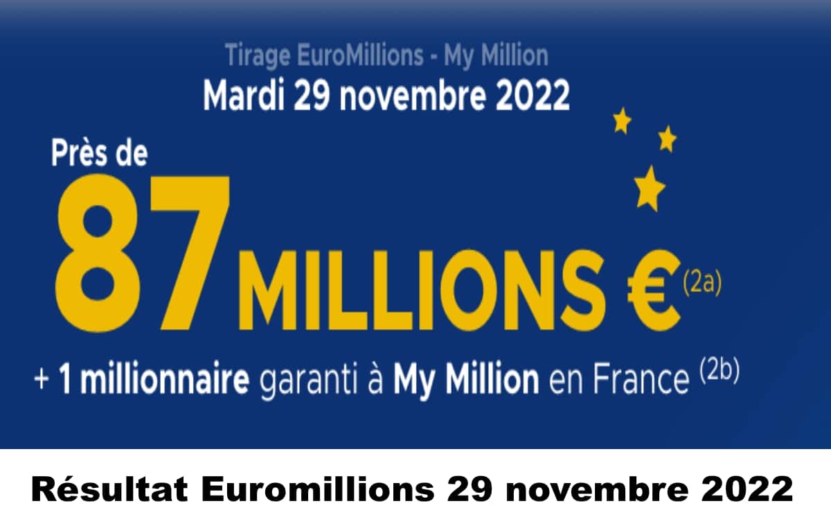 Resultat Euromillion 29 novembre 2022