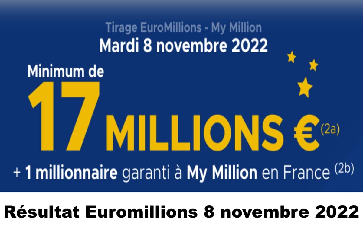 Resultat Euromillion 8 novembre 2022