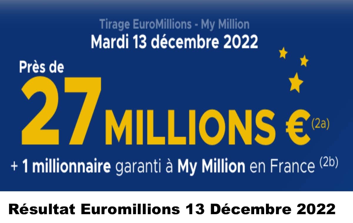 Resultat Euromillion 13 décembre 2022