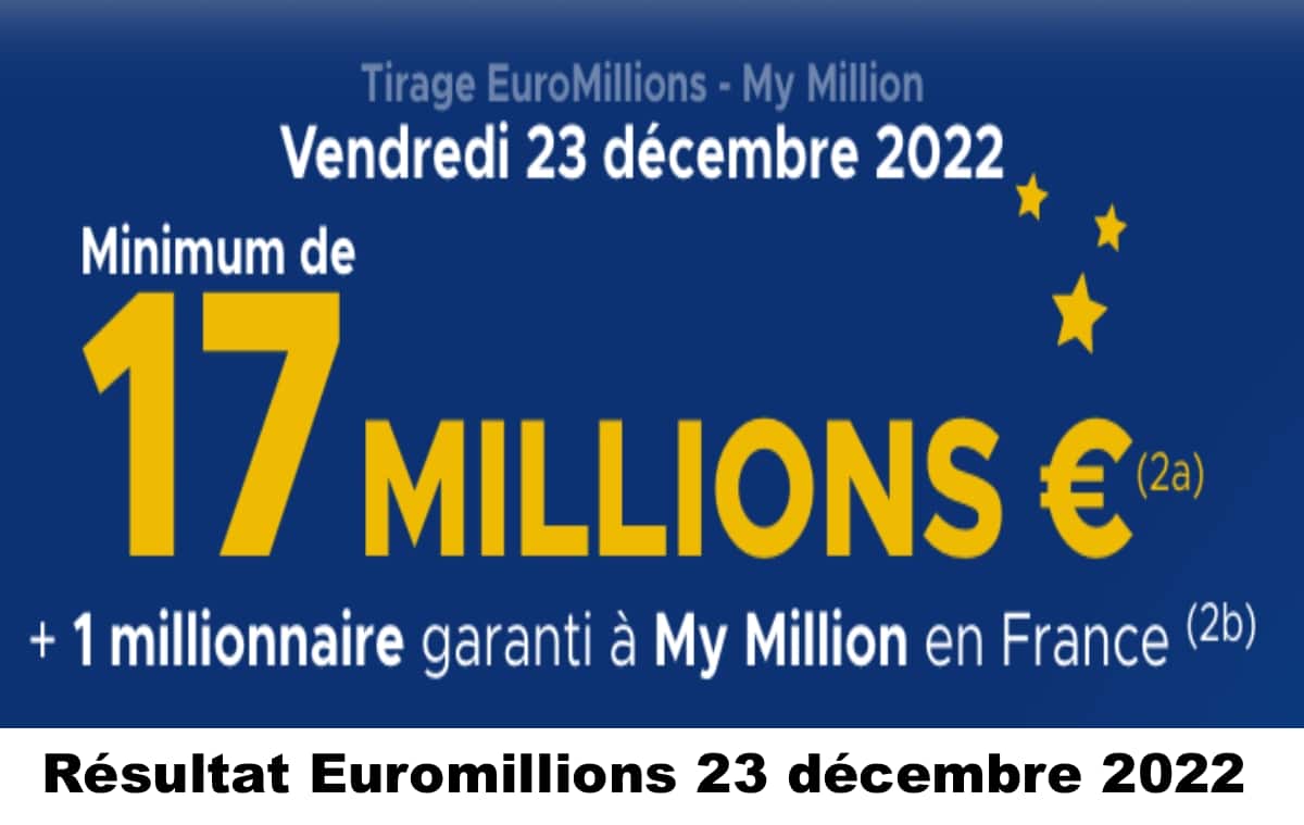 Resultat Euromillion 23 décembre 2022