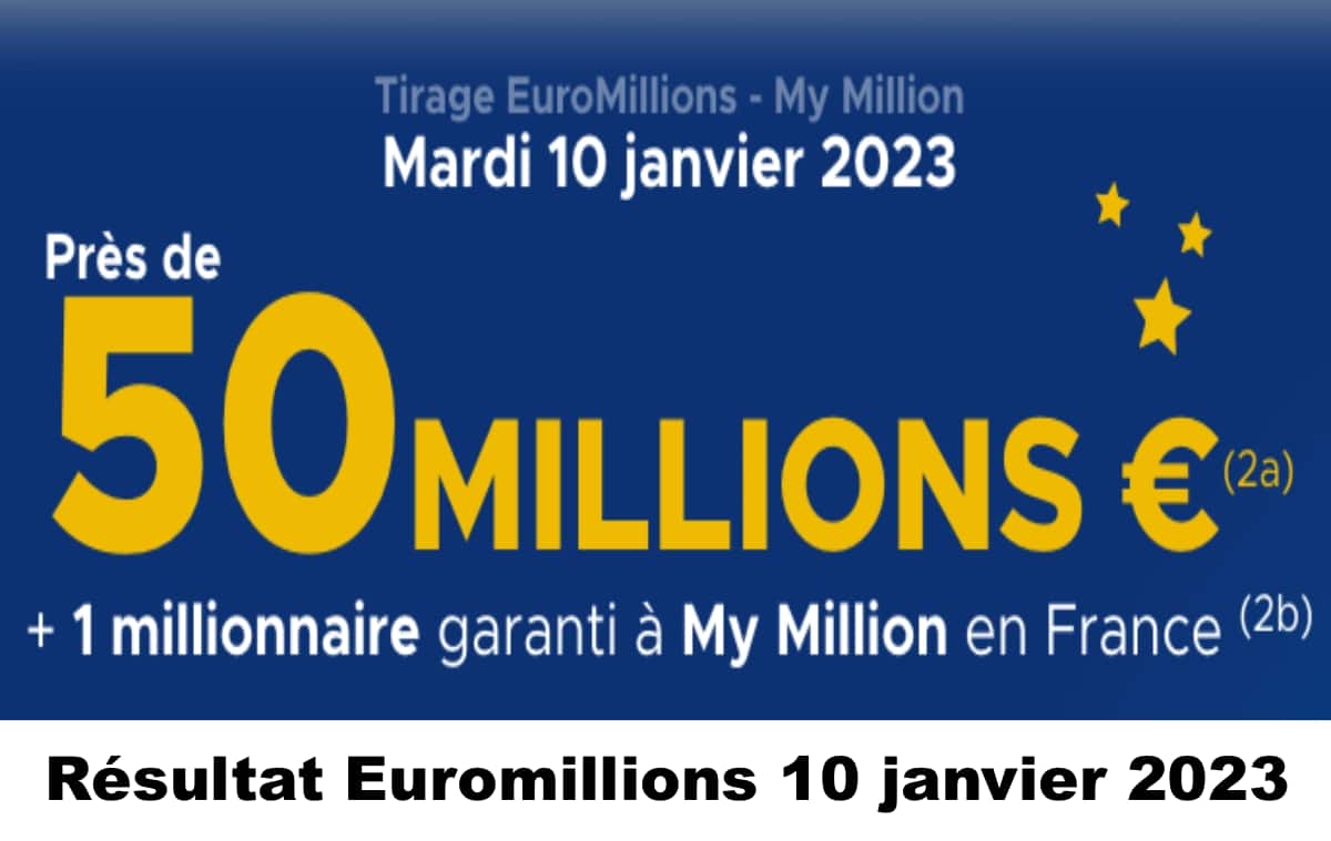 Resultat Euromillion 10 janvier 2023