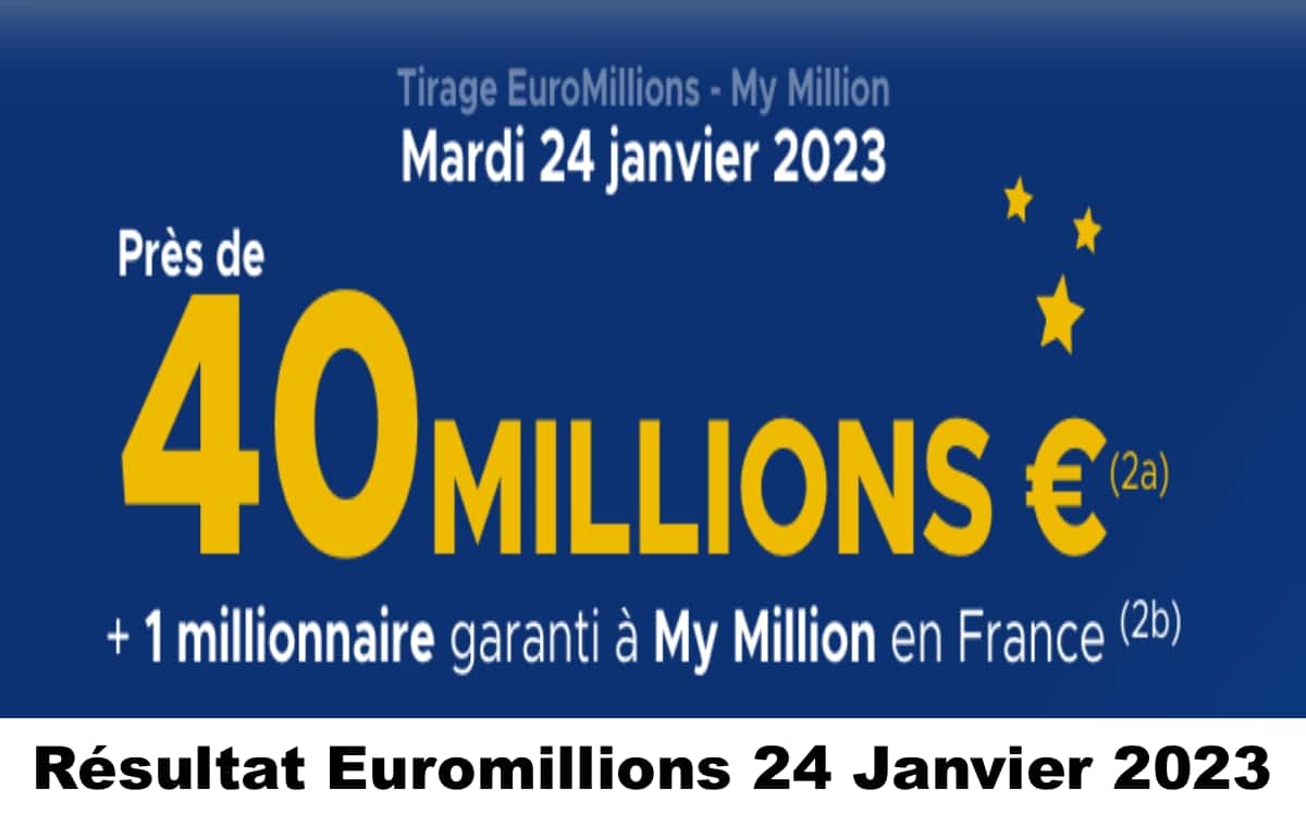 Résultat Euromillion 24 janvier 2023