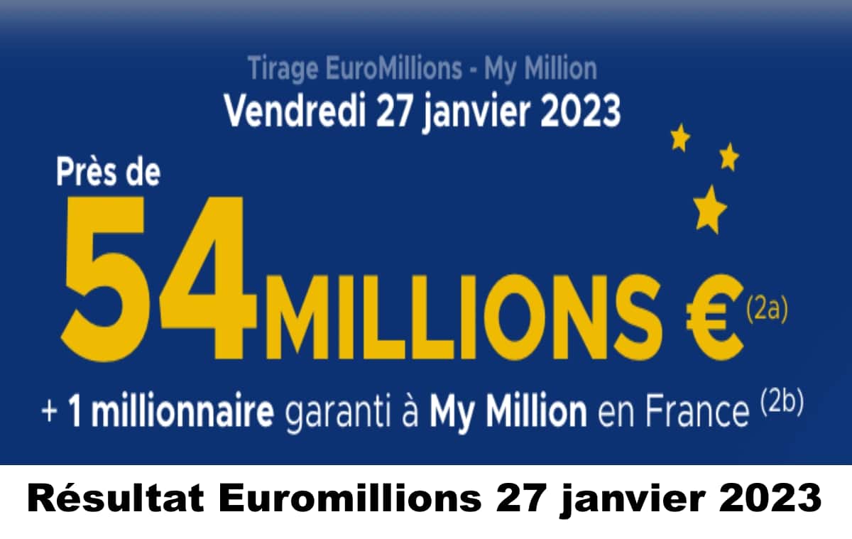 Résultat Euromillion 31 janvier 2023