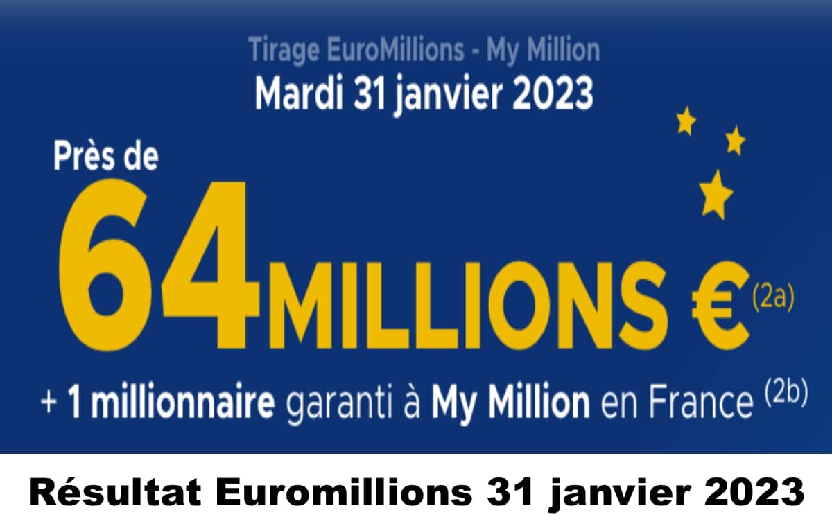 Résultat Euromillion 31 janvier 2023