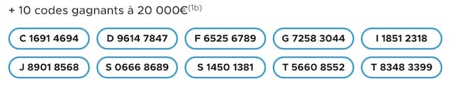 codes loto gagnant 15 février 2022