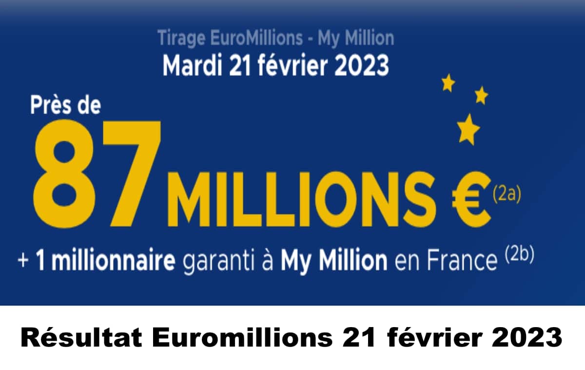 Résultat Euromillion 21 février 2023