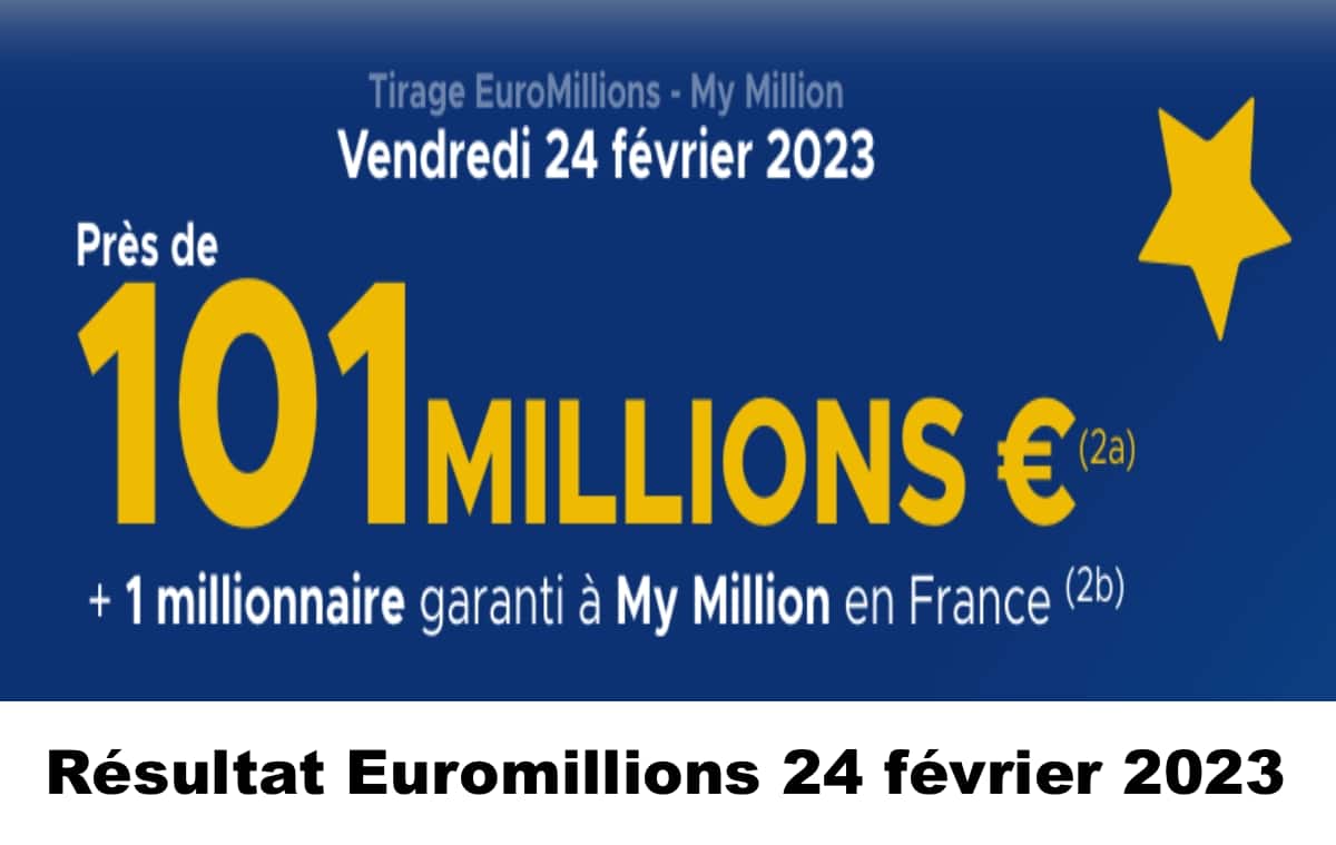Résultat Euromillion 24 février 2023