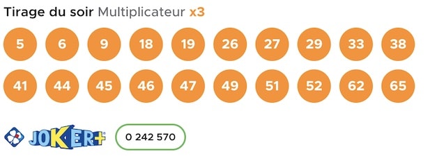 resultat keno 18 mars 2023 tirage soir
